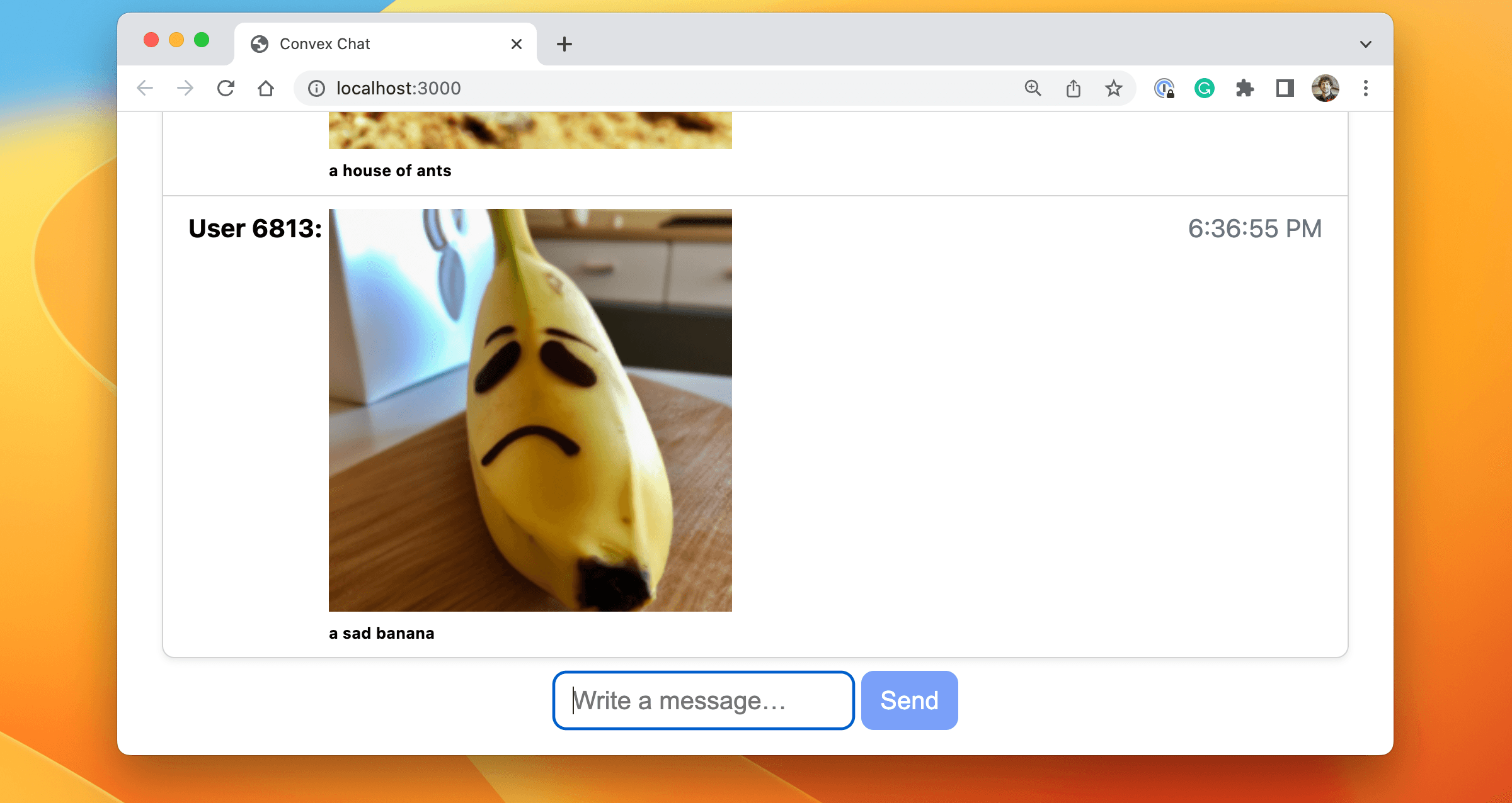 A chat app with images generated by OpenAI