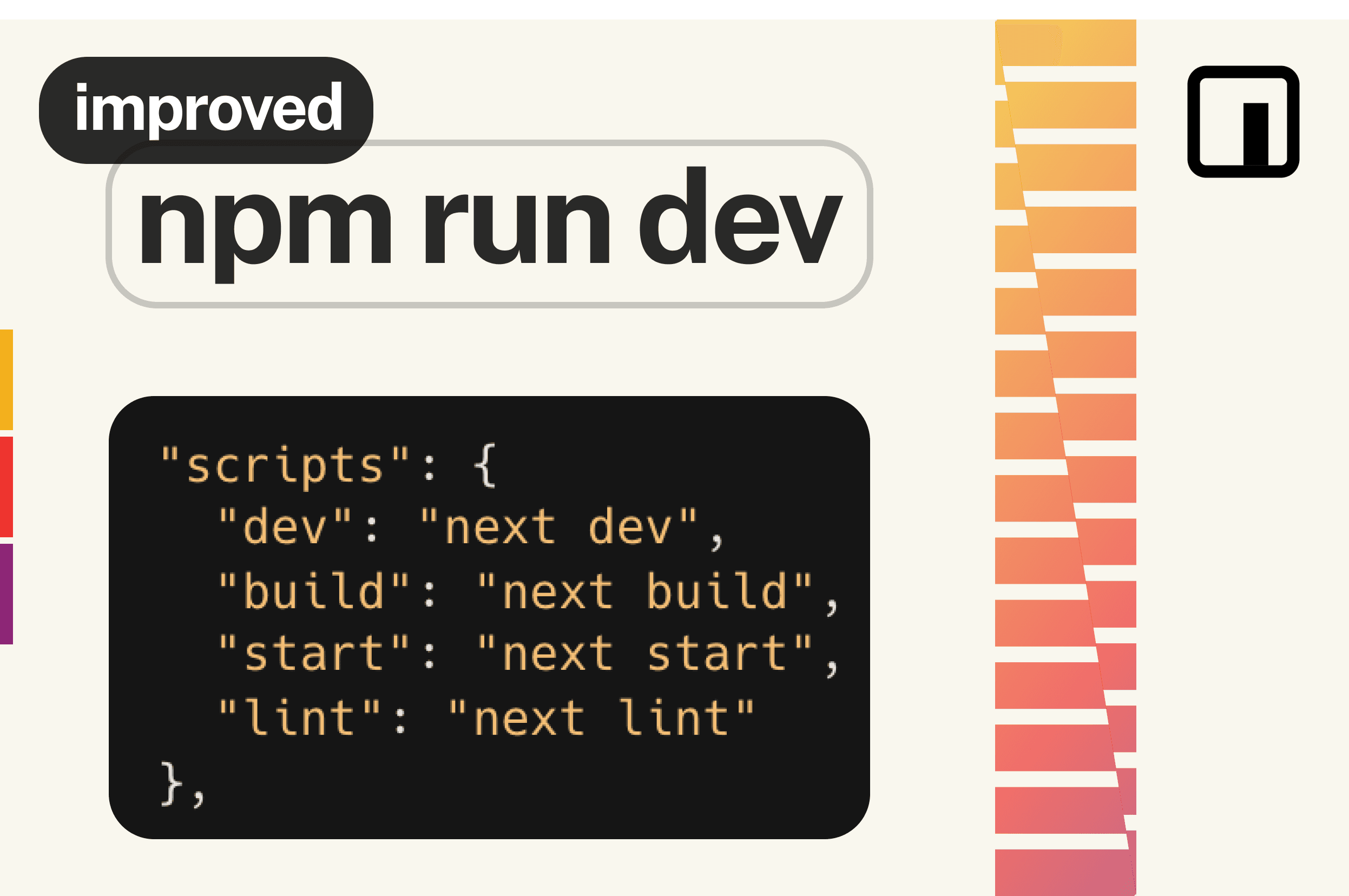 improved npm run dev