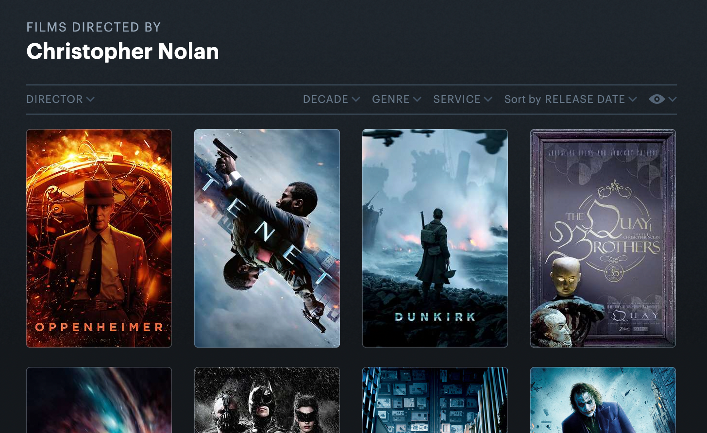 A picture of the Letterboxd UI
