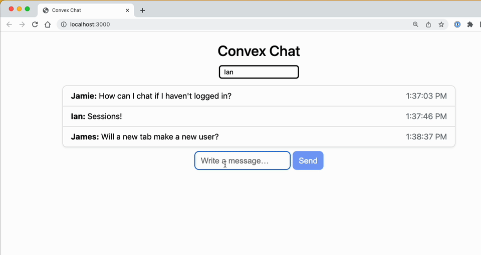 chat app in the sessions demo