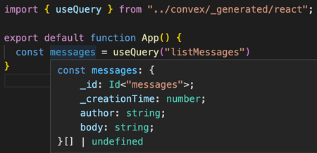 useQuery knows the types of our functions